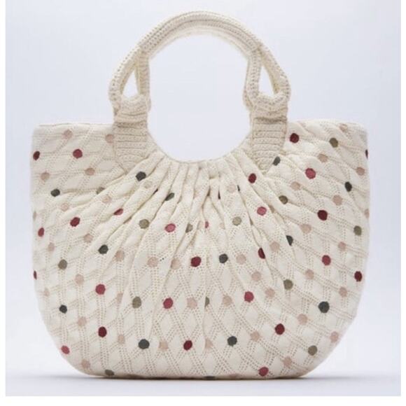 Zara Polka Dot Bags & Handbags for Women for sale | eBay UK Zara knitted polka dot womens summer day bag NWT RG